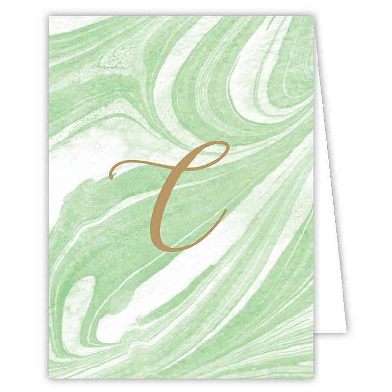 10ct Marble Note Cards - Monogram C, 1 of 2