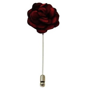 Men's Solid Color Rose Floral Lapel pin - 1 of 3