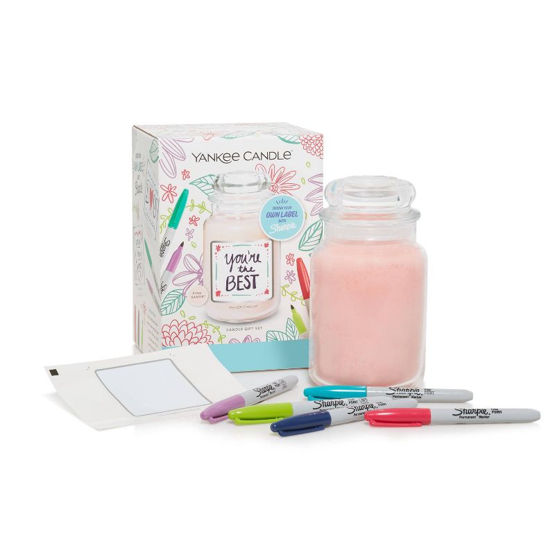 Sharpie Gift Set Glass Pink Sands Jar Candle - Yankee Candle, 2 of 7