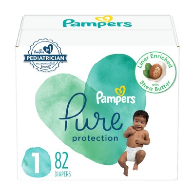 Pampers Pure Protection Diapers Super Pack - Size 1 - 82ct