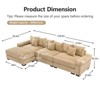 Aukfa Oversized 130" Modular Corduroy Sofa Set - Reversible Sectional Couch with Ottoman, Fabric Upholstery for Living Room - 4 of 4