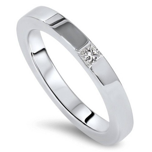 Pompeii3 Princess Cut Diamond Ring 14K White Gold - image 1 of 2