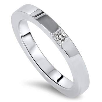 Pompeii3 Princess Cut Diamond Ring 14K White Gold