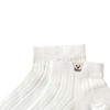 Anna-Kaci 3-Pack Women's Ribbed Cotton Ankle Socks with Embroidered Bear and Moisture-Wicking Comfort - 3 of 4