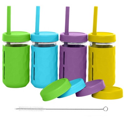 thumbnail image 2 of WeeSprout Silicone Baby Cups With Straws And Lids, 4 & 8 Oz Options, Set Of 2, Food Grade Toddler Training Container, Built In S 2 of 14
