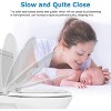 Elongated Toilet Seat with Toddler Seat Built In, Potty Training Lid for Adults and Kids, Slow Close Magnetic Closure, White 2-Pack - 3 of 4