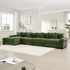 Aukfa Oversized 170" Modular Corduroy Sofa Set - Reversible Sectional Couch with Ottoman, Fabric Upholstery for Living Room - 4 of 4