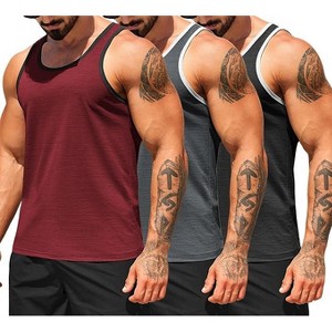 COOFANDY Men's Workout Tank Tops Pack Dry Fit Sleeveless Running Shirts Gym Muscle Bodybuilding T Shirts - 1 of 4