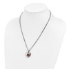 Chisel Stainless Steel with Red Enamel Heart Medical ID Pendant on a 20" Curb Chain Necklace - 3 of 3