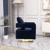 CAVINAS Chenille Upholstered Swivel Accent Chair,Modern Club Chairs  with Steel Base for Bedroom,Reading Room - 4 of 4