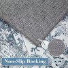 Area Rug Non Slip Low Pile Vintage Non-Shedding Floor Mat Oriental Floral Throw Rugs Indoor Soft Carpet - 3 of 4
