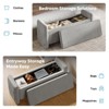 Pinmoco 44" Corduroy Storage Ottoman Bench, Upholstered Bench for Entryway Bedroom and Living Room with Storage - 4 of 4