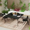 Resenkos 5 Piece Folding Tables and Chairs with Easy Cleaning and Storage for Home Use, Indoor Spaces, and Office, Black - 3 of 4