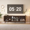 63 Inch TV Stand with Power Outlets, Entertainment Center with Adjustable Shelf & 2 Storage Cabinets, Modern Media Console for Living Room, Walnut - 2 of 4