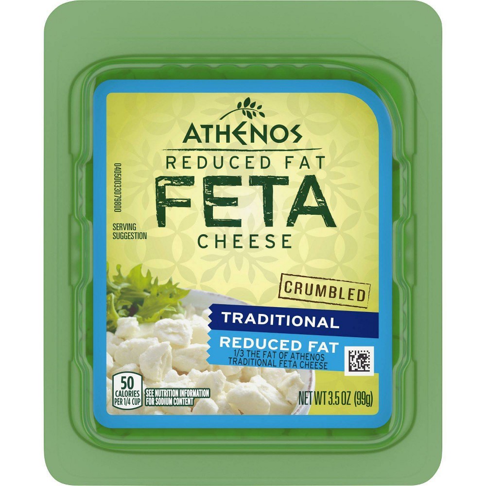 Athenos Crumbled Reduced Fat Feta Cheese - 3.5oz