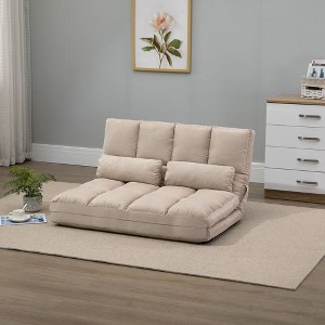 NicBex Bean Bag Chair with Adjustable Backrest and Headrest Convertible Floor Chair Lazy Sofa Chair with 2 Pillows for Living Room, Bedroom - 1 of 4
