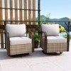 EAGLE PEAK Coastal Vista Outdoor Swivel Wicker Rocker Chair, Patio Glider Rocking Chair - 2 of 4