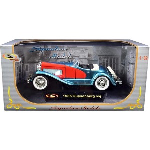 1935 Duesenberg SSJ Convertible Blue and Red 1/32 Diecast Model Car by Signature Models - 1 of 3