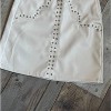 Women's Faux Leather & Studded Mini Skirt - Rock & Roll Denim - 3 of 4