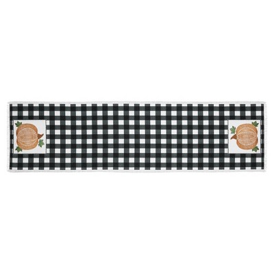 Annie Black Check Pumpkin Runner 12x48 VHC Brands