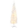 HOMCOM 6' Tall Pre-Lit Slim Noble Fir Artificial Christmas Tree with Realistic Branches, 200 Warm White LED Lights and 390 Tips - 4 of 4