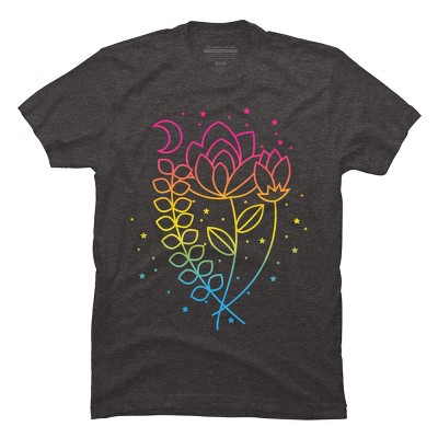Design By CoolAnimalCo Humans Floral Pride Flag Boho Lotus By CoolAnimalCo T-Shirt