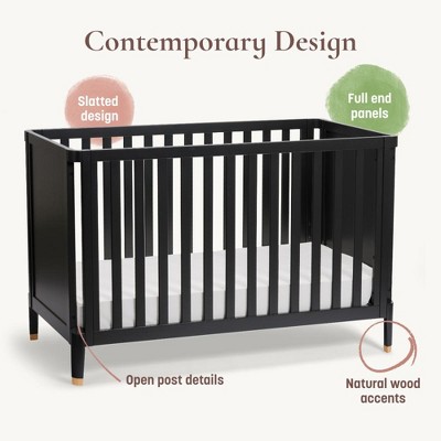 Contemporary design features: slatted design, open post details, natural wood accents