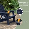 WestinTrends Azura 3-Piece HDPE Plastic Adirondack Patio Chairs With 18" Square Side Table Set - 3 of 4