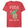 Men's Star Wars Valentine's Day Yoda One for Me Simple T-Shirt - 2 of 4