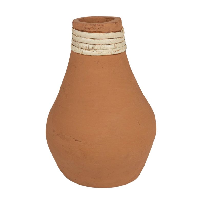 Top Wrapped Terracotta & Cane Bud Vase by Foreside Home & Garden, 1 of 6