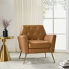 Maris Wooden Upholstered Contemporary Accent Armchair with Button-tufted for Bedroom Living Room  | ARTFUL LIVING DESIGN - 2 of 4