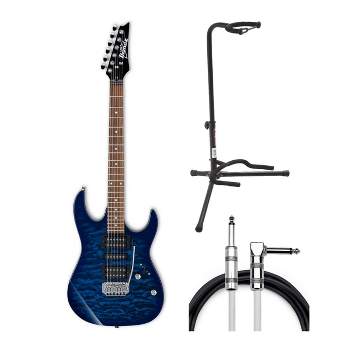 Ibanez GRX70QA GIO Electric Guitar with Instrument Cable and Guitar Stand