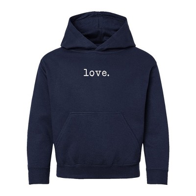 The Juniper Shop Embroidered Love Typewriter Youth Graphic Hoodie