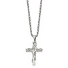 Chisel Stainless Steel Polished Tree Cross Pendant on a 24" Box Chain Necklace - 3 of 4