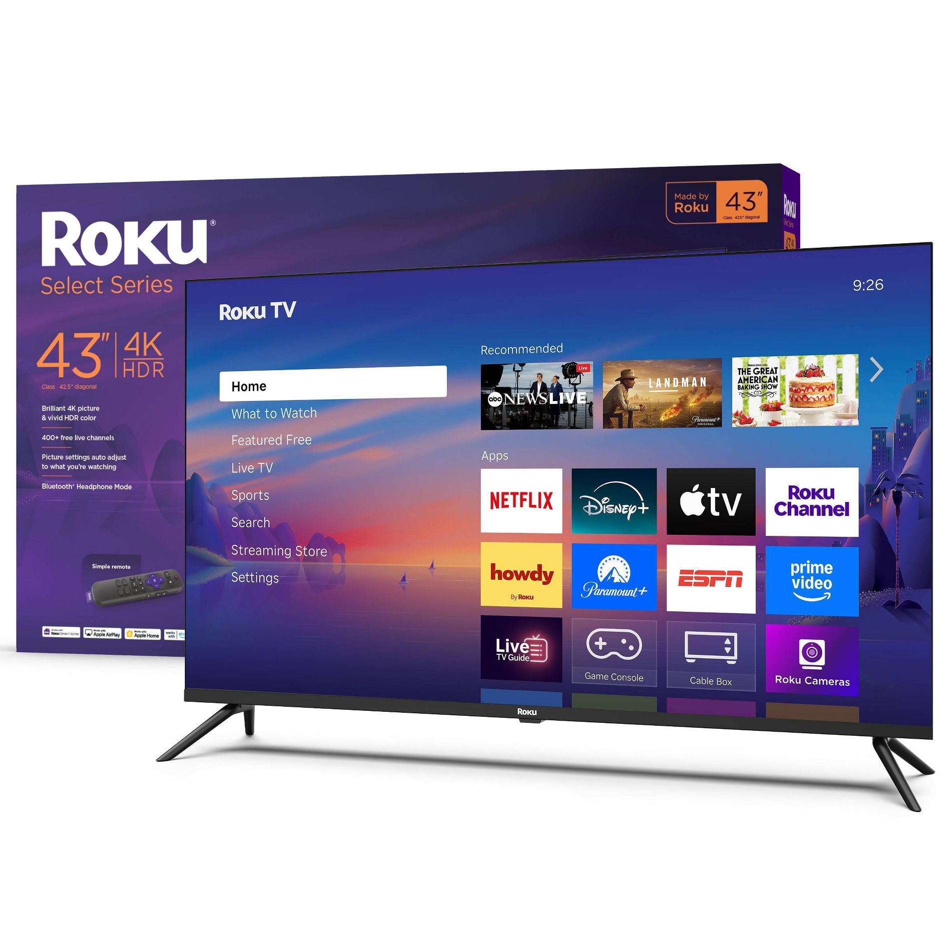 Roku 43" Select Series 4K HDR Smart Roku TV with Roku TV Remote
