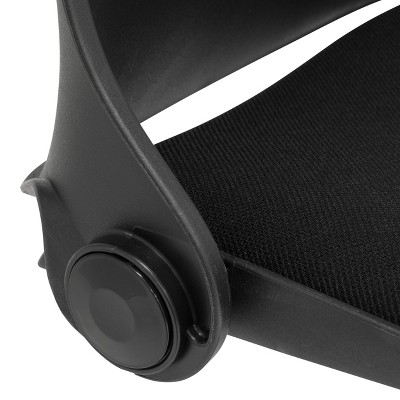 Black Ergonomic Swivel Task Chair with Foldable Back