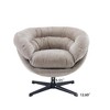PDTEND Modern  Chenille Swivel Chair with Removable Cushion and Black Metal Base for Office, Living Room, or Reading Nook - 4 of 4