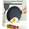 SKONYON Premium 12-Piece 3-Layer Nonstick Die-Cast Cookware Set with Glass Lids and Wood-Handle - 4 of 4