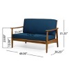 Patio Loveseat and Coffee Table Set,Patio Furniture Set with Cushion and Acacia Wood Frame for Garden,Backyard - The Pop Home - 3 of 4