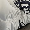 Acoinel 3 Pcs Moth Skull Lightwight Ultra Soft Comforter Set with 2 Pillowcases, White - 4 of 4