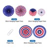 Unique Bargains Pattern Decoration Wedding Hanging Paper Fans Party Set - 3 of 4