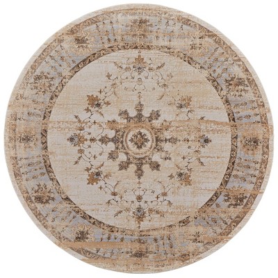 Celene Traditional Bordered Tan/Brown/Gray Area Rug