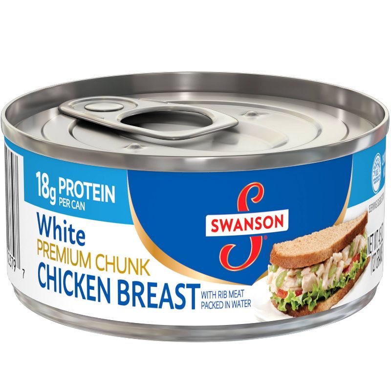 Swanson Premium White Chunk Chicken Breast in Water - 4.5oz, 1 of 16