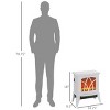 SEVOBAL Fireplace Insert Heater Mantel 3D Flame Fireplace Stove Bottom Air Outlet Fire Place Panoramic Fire Place Heater, White, 15.9"*11.8"*17.7" - 3 of 4