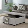 VYNXARIA Ottomans and Benches - 35"x35"x18.5" Gray Storage Ottoman with Tufted Waffle Stitching - 4 of 4