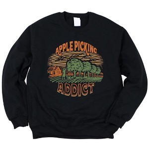 Simply Sage Market Women's Graphic Sweatshirt Apple Picking Addict - 1 of 2