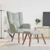 vidaXL Relaxing Chair - Light Gray With Footrest - 2 of 4