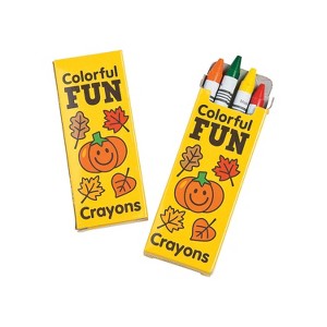 Fun Express 4-Color Fall Crayons - 24 Boxes - 1 of 1