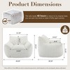 Gericco Giant Plush Bean Bag Chair for Adults - Oversized Beanbag Lazy Floor Sofa Accent Chair for Living Room, Bedroom, Cozy Fluffy Single Cloud - 3 of 4