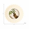 Decorative Round Scallop Picture Frame for Home Decor - Elegant Photo Frame for Tabletop Accent, Mantel, or Living Room Decor - 6.5", Ivory - 4 of 4